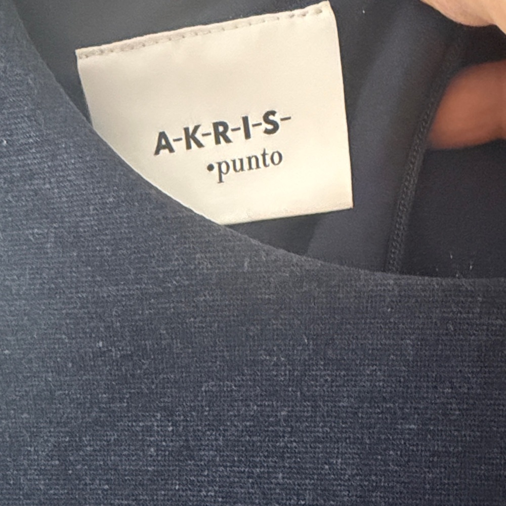 Blue Ruffle Hem Dress by AKRIS Punto - Picture 4 of 10